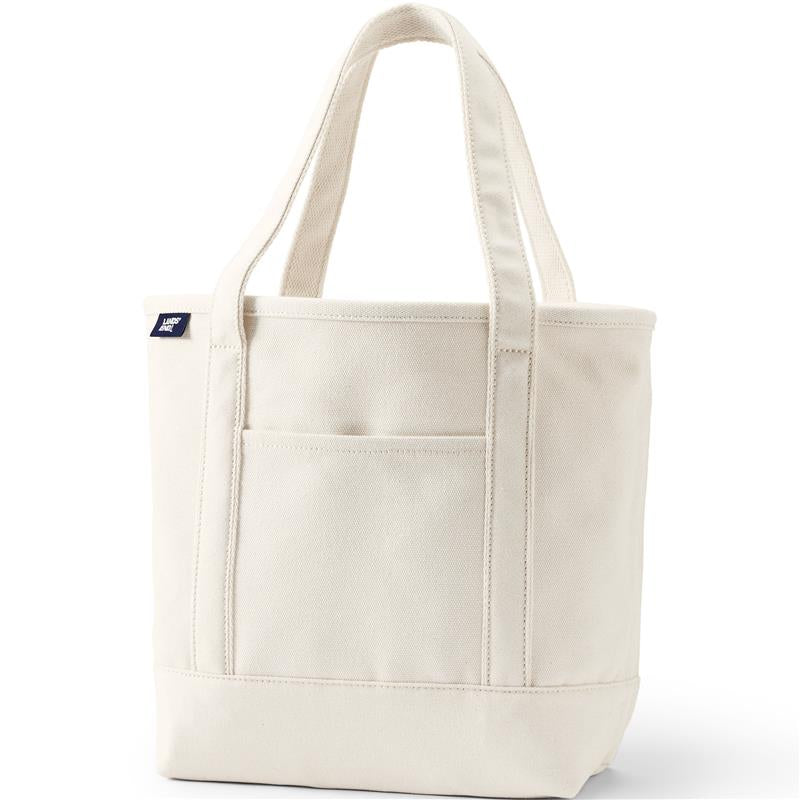 Medium Natural 5 Pocket Open Top Canvas Tote Bag