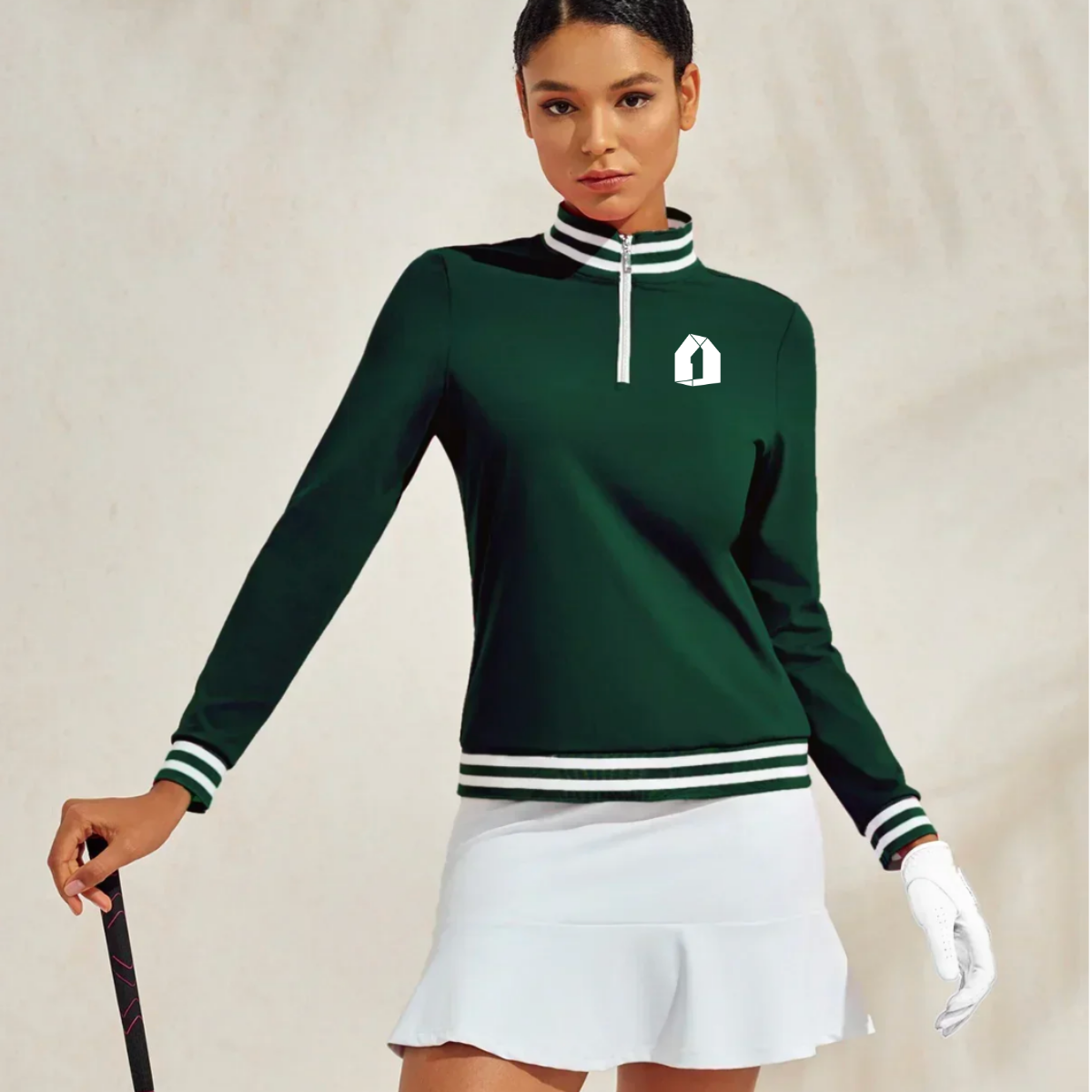 Navycore Long Sleeve Golf Shirt Quarterzip UPF50+