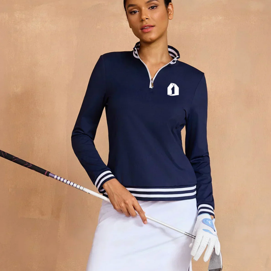 Navycore Long Sleeve Golf Shirt Quarterzip UPF50+